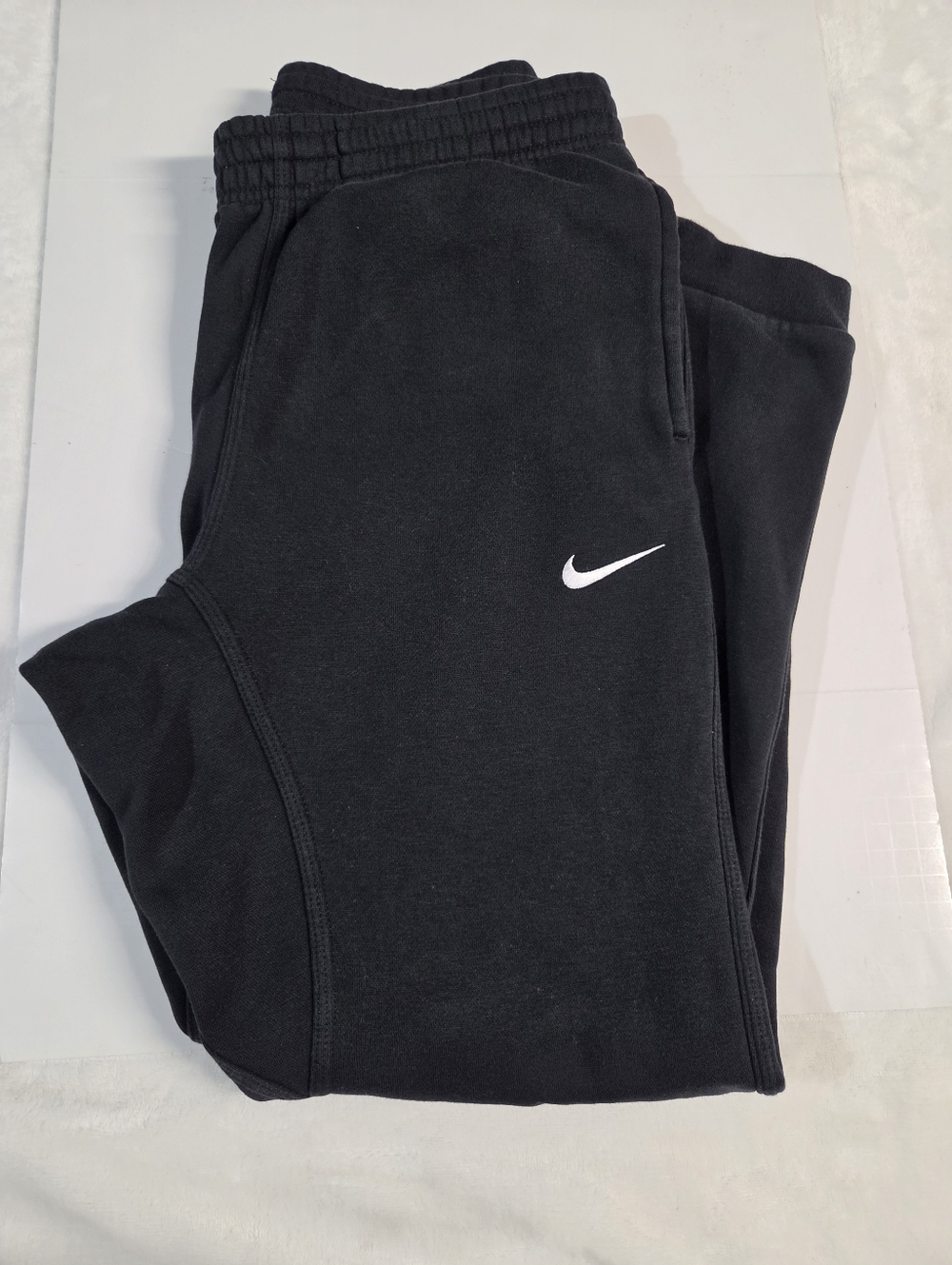 Nike Mens Black Sweatpants with White Swoosh